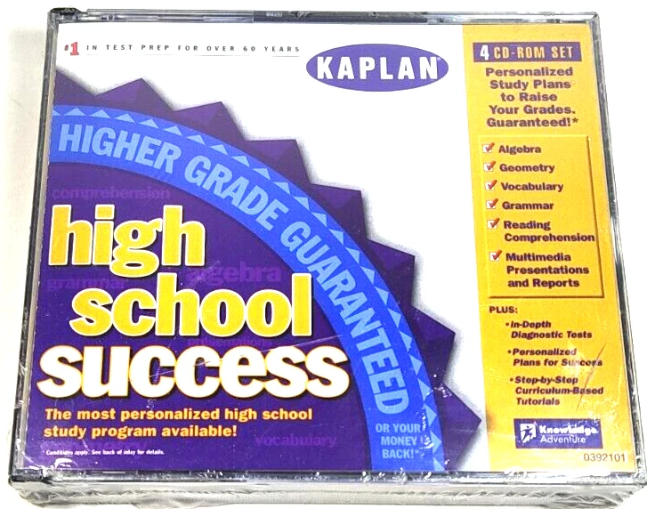 Kaplan High School Success 4xCD-ROM Set Test Prep Software Brand New Sealed - Image 1 of 2