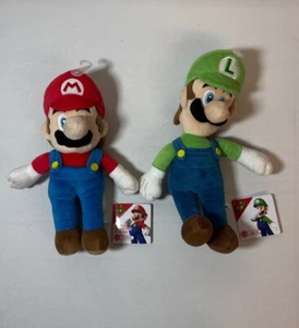 Nintendo Mario & Luigi Plush Set Of 2 10” Video Game 2017 New With Tags Stuffed - Picture 1 of 10
