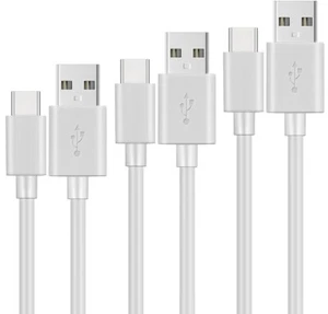 USB C CABLE TYPE C to A FAST CHARGING DATA SYNC CHARGER CORD 0.8FT 3FT 6FT - Picture 1 of 3