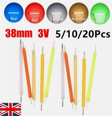 5-20Pcs 3V LED Filament Lamp Lights 38/18.5mm For Edison Bulbs Home Lighting - Image 1 of 4