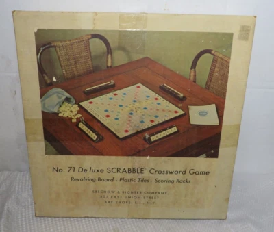 VINTAGE Deluxe Scrabble #71 1966 Selchow & Righter Plastic Tiles Revolving Board - Image 1 of 4