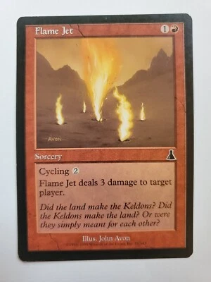 MTG Magic The Gathering Card Flame Jet Sorcery Red Urza's Destiny  - Image 1 of 2