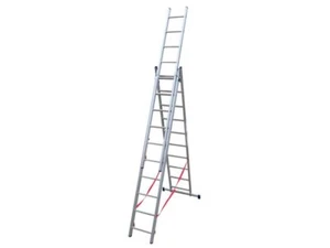 FACAL Scala Alluminio Telescopica 3 x 10 gradini Altezza mt. 6,22 - SL290-3 - Foto 1 di 2