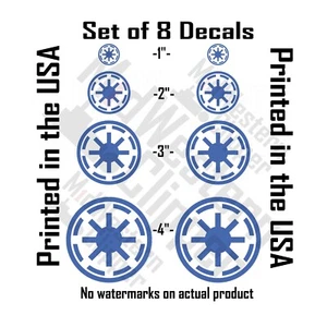 8 Old Galactic Republic Vinyl Aufkleber 2x1""2""3""4"" Aufkleber Star Wars Clone Wars - Bild 1 von 8