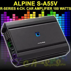 ALPINE S-A55V 440 WATT RMS 5-CHANNEL S-SERIES CAR AUDIO AMPLIFIER CLASS D AMP - Picture 1 of 2