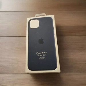 GENUINE Apple Silicone Case w/ Magsafe iPhone 15 Plus - Storm Blue - Picture 1 of 2