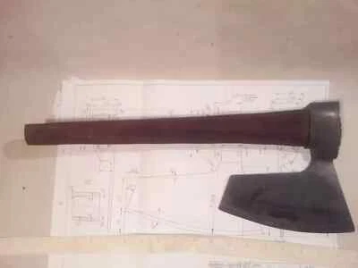 New Customize Handmade carbon steel Hewing broad side axe with Leather sheath - Image 1 of 4