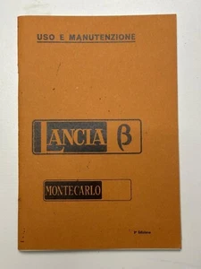 Libretto uso e manutenzione Lancia Beta Montecarlo - Foto 1 di 1