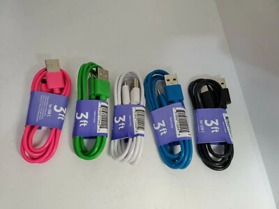 3FT Type USB-C to USB-A Fast Charge Cable Cord Charging Sync(5 packs) - Image 1 of 3