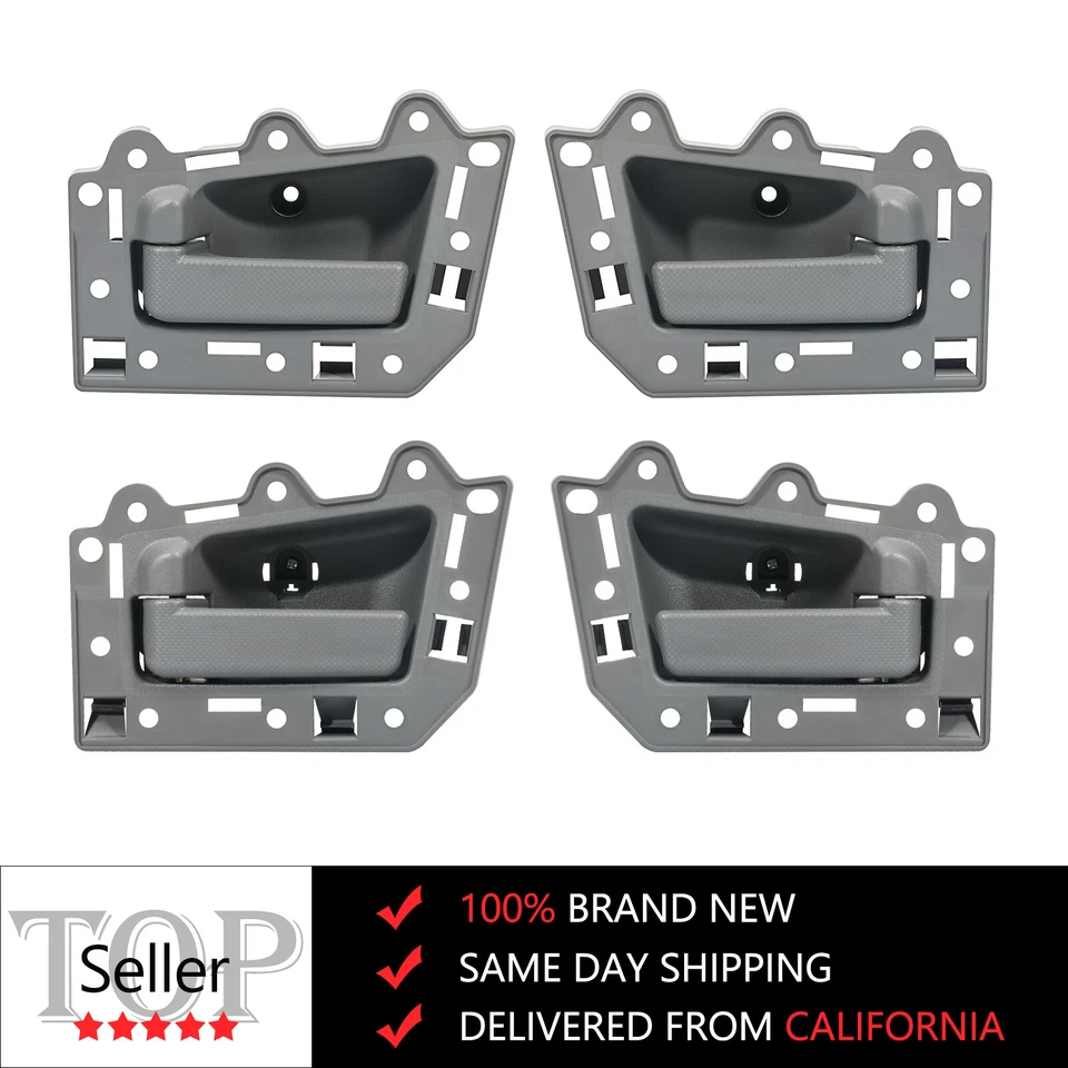 Manija de puerta interior gris para Jeep Grand Cherokee 05-11 delantera trasera izquierda derecha 4 piezas Foto 1 de 4