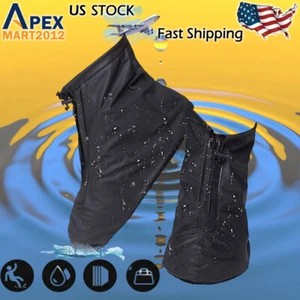 Zapatos de lluvia reutilizables cubiertas impermeables antideslizantes unisex botas protectoras - Imagen 1 de 13