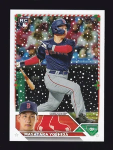 2023 Topps Holiday #H8 MASATAKA YOSHIDA RC Boston Red Sox ROOKIE CARD - Picture 1 of 2