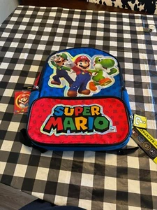 Super Mario Bros 17" Backpack WATER RESITIANT PADDED LAPTOP SLEEVE NEW NWT - Picture 1 of 6