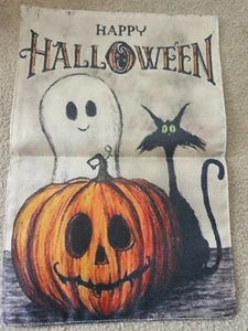 Halloween Yard Flag, Ghost /Pumpkin/CAT Happy Halloween Garden Fall Outdoor - Bild 1 von 4