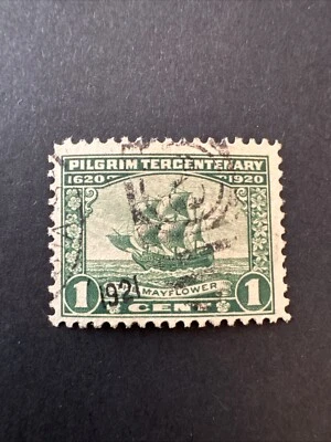 U.S. Postage Stamp. 1920 Commemorative. #548 The Mayflower. Used.  - Image 1 of 2