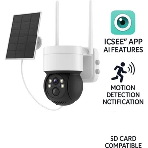 Cámara de seguridad 360° PTZ WiFi IP energía solar CCTV hogar exterior inalámbrica - Imagen 1 de 19