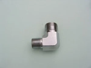 Lowrider Hydraulics 3/4" to 1" elbow fitting, forged, Chrome & Polished, 1 pc  - Bild 1 von 2