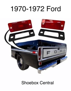 1970 1971 1972 Ford Pickup Truck Rear Marker Light Lens Kit and Gaskets - Picture 1 of 3