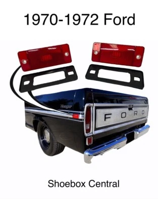 Kit de lentes e gaxetas de luz marcador traseiro Ford Pickup Truck 1970 1971 1972 - Imagem 1 de 3