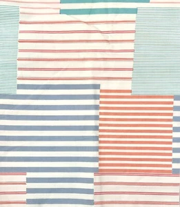 Vintage Channel Printed Fabrics Sewing Stripes Multi Color 56”x56” - Picture 1 of 1
