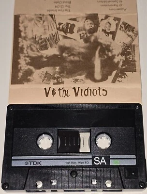 V & THE VIDIOTS DEMO TAPE CASSETTE ROCK INDIE FOLK AVANT PROMO FUNK ART 45 lp 7" - Image 1 of 4