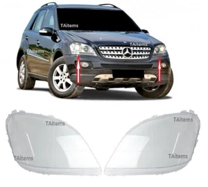 PAAR SCHEINWERFER LAMPE GLAS LINSE ABDECKUNG LAMPENSCHIRM FÜR MERCEDES-BENZ W164 ML 2005-08 - Bild 1 von 11