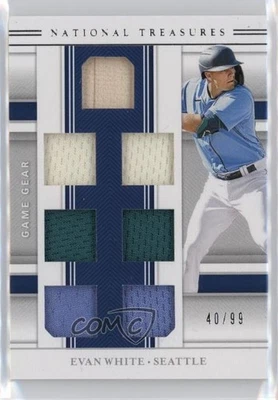 2020 Panini National Treasures Game Gear Materials Sevens /99 Evan White - Image 1 of 2
