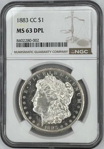 1883-CC Morgan Silver Dollar NGC MS63 DMPL ⭐️DEEP MIRROR PROOF LIKE - WOW⭐️ - Picture 1 of 2