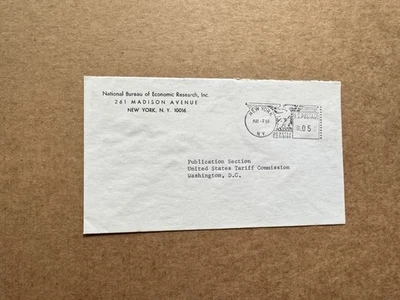 US 1966 Meter Cover +Natl Bureau of Economic Research +US Tariff Commission - Image 1 of 2