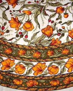 Mantel Floral Francés 70 Pulgadas Redondo - Oliva y Azafrán - Imagen 1 de 2