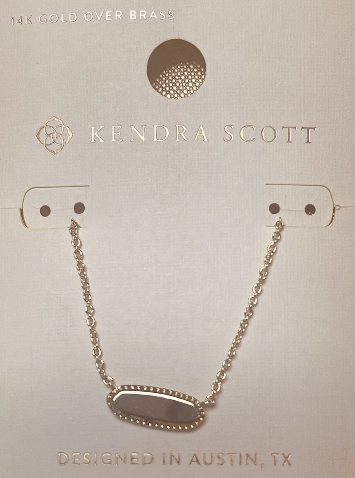 Kendra Scott Emma Pendant Necklace - 14k Gold Over Brass - Solid Bar 19” Length - Image 1 of 3