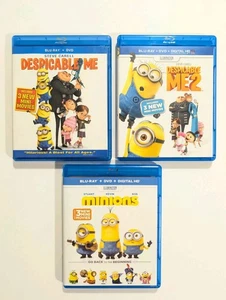 Despicable Me / Despicable Me 2 / Minions Blu-Ray/DVD Lot of 3 DreamWorks - Picture 1 of 18