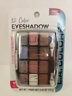 Eyeshadow L.A. 12 Colors  C68681 Glamorous Sealed  Color Coordinated - Image 1 of 2
