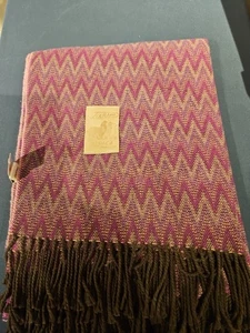 100 Percent Premium Alpaca Chevron  Style Zig Zag Blanket Handmade  - Picture 1 of 5