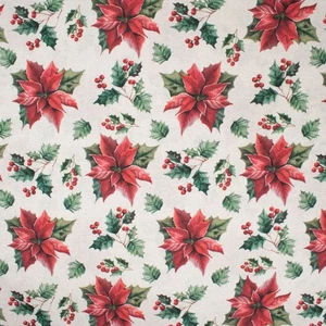 Tessuto decorativo stelle di Natale beige Natale al metro (prezzo=0,5m) - Foto 1 di 5