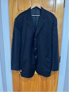 CORNELIANI Mens Super 110s Extra Fine Virgin Wool Black Suit Jacket Sports Coat - Picture 1 of 10