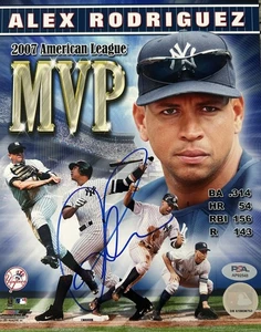 Alex Rodriguez New York Yankees Autograph Signed 8x10 Photo! Psa Coa  - Picture 1 of 1