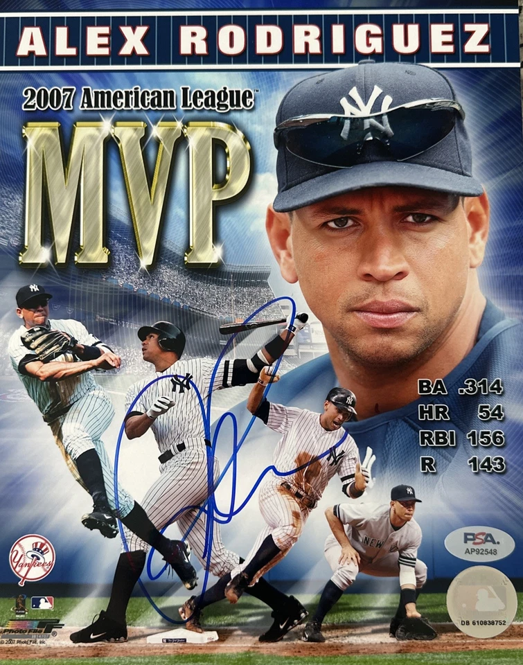 Alex Rodriguez New York Yankees Autograph Signed 8x10 Photo! Psa Coa  - Image 1 of 1