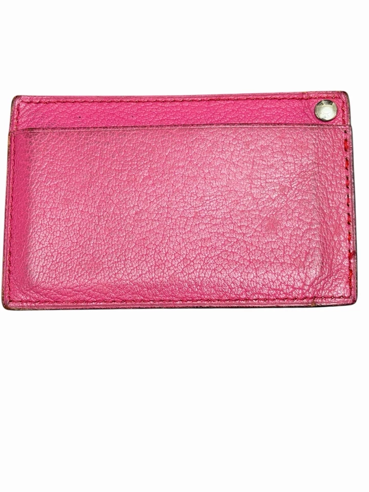 Cartera con tarjetero y identificación Hermes Sellier - cuero rosa Foto 1 de 4