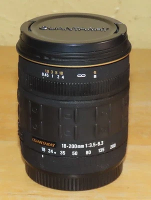 Quantaray 18-200mm Lens for Canon 1:3.5-6.3 with Front and Rear Caps - Image 1 of 4