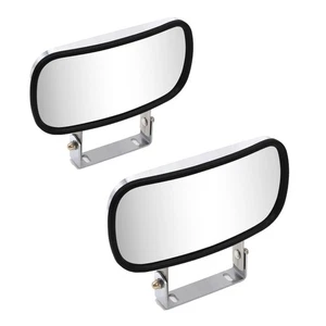 4x8" Truck Convex Mirror Stainless Steel Universal w/Bracket - Peterbilt - Foto 1 di 12