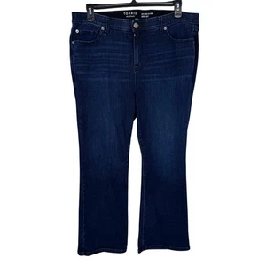 Torrid Sky High Kick Boot superweiche blaue Jeans Gr. 18R Denim dunkle Waschung Freizeit - Bild 1 von 10
