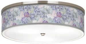 Spring Flowers Giclee Nickel 20 1/4" Wide Ceiling Light - Picture 1 of 4
