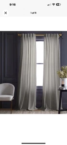 White Quince 100% Cotton Cloud Slub Filtering Curtains, 48" x 84"- 4 panels - Picture 1 of 10