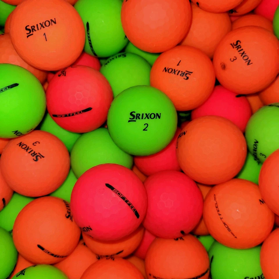24 Matte Colored Srixon Soft Feel Mix Used Golf Balls 4A/5A Grades AAAA / AAAAA - Image 1 of 4