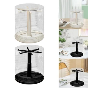 Rotating Clear Display Case for Keychains Decor Display Stand for Countertop - Picture 1 of 13