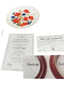 Royal Albert Cornfield Poppies Decorative Plate Limited Edition COA - Picture 1 of 4