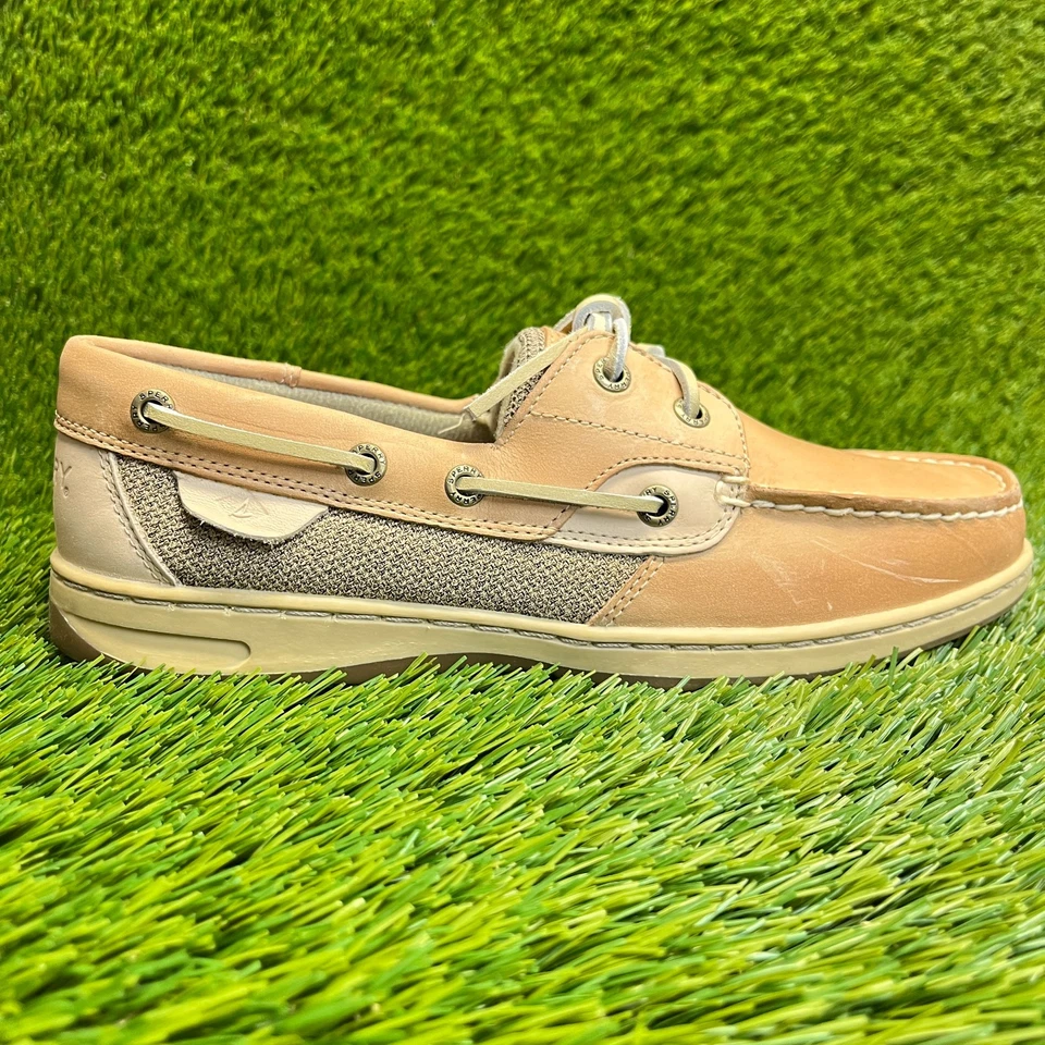 Zapatos de barco Sperry Bluefish para mujer talla 8 marrón informales clásicos de cuero con 2 ojos Foto 1 de 4