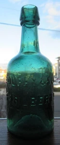 Green Smooth Base Duffy Filbert St. Philadelphia PA Squat Soda Porter Ale Bottle - Picture 1 of 10