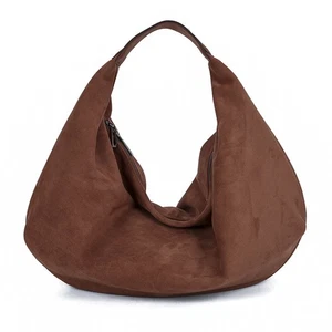 Lässige Hobo Bag Wildleder beige groß Beuteltasche Schultertasche Luxus Designer Trendy - Bild 1 von 25
